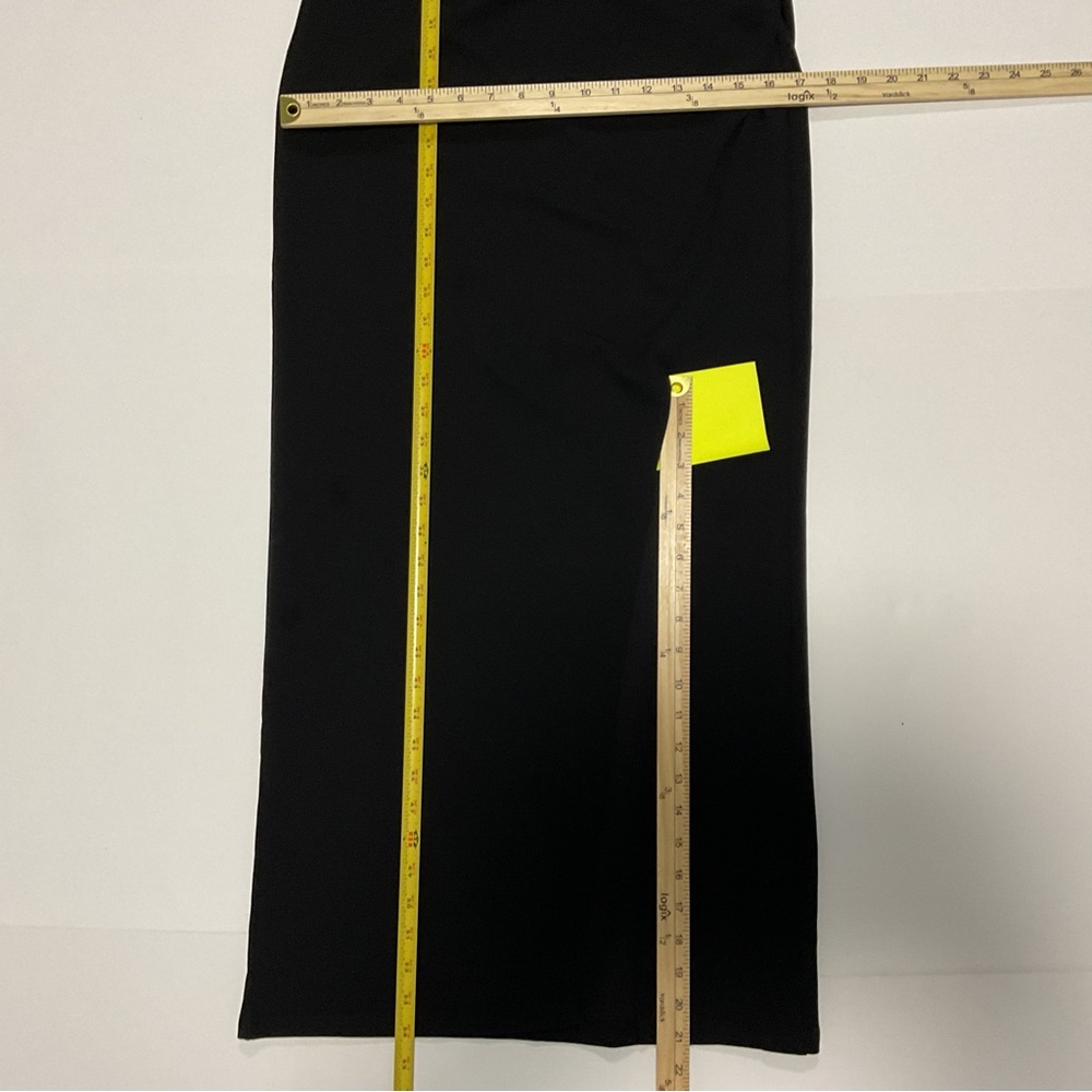 One-Shoulder Black Evening Dress with Side Slit - Picture 13 of 13